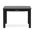 Pemberly Row Contemporary Engineered Wood Writing Desk with Drawer in Black