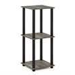 Pemberly Row Engineered Wood End Table in French Oak Gray/Black (Set of 2)