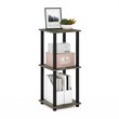 Pemberly Row Engineered Wood End Table in French Oak Gray/Black (Set of 2)