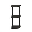 Pemberly Row Turn-N-Tube 3-Tier Corner Display Rack with Tubes in Espresso