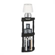 Pemberly Row Turn-N-Tube 3-Tier Corner Display Rack with Tubes in Espresso