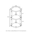 Pemberly Row Turn-N-Tube 3-Tier Corner Display Rack with Tubes in Espresso