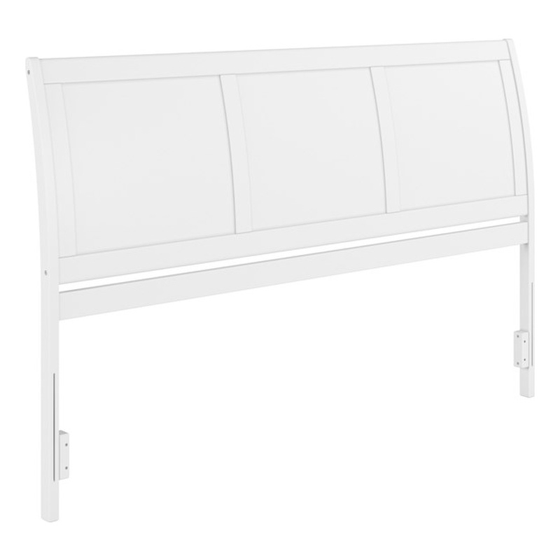 Pemberly Row Portland King Sleigh Wood Headboard in White