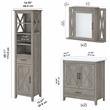 Pemberly Row Engineered Wood Vanity Set with Linen Tower in Driftwood Gray