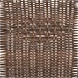Pemberly Row Stackable Rattan Curved Back Dining Chair in Brown (Set of 2)