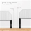 Pemberly Row Channel Tufted Velvet King/California King Headboard in White