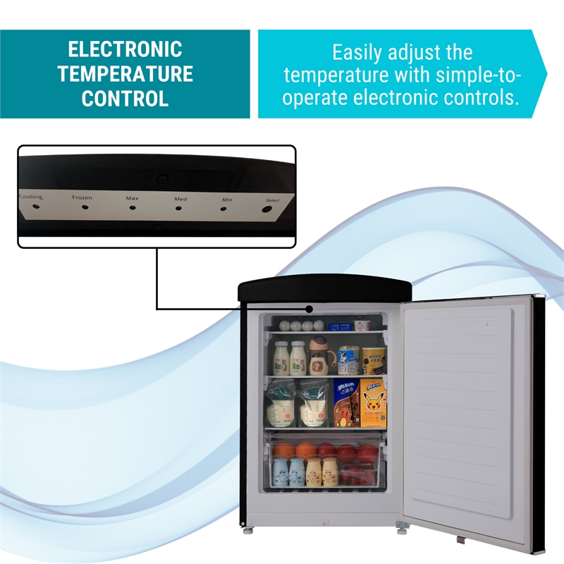 Pemberly Row 3.2 cu. ft. Convertible Freezer-Refrigerator Frost Free in Black