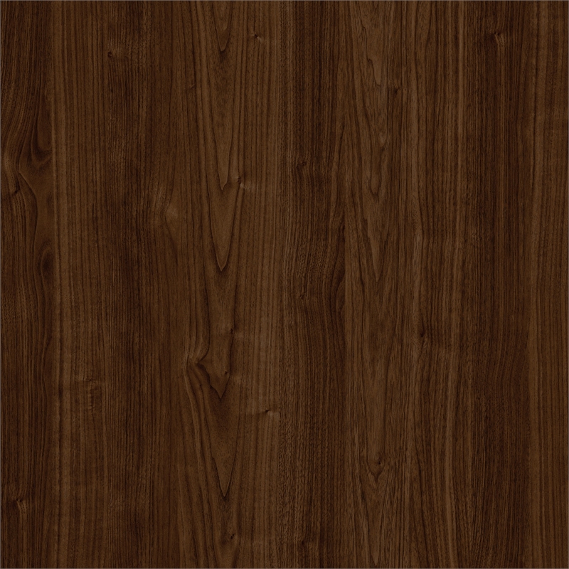 Pemberly Row L-Shaped Desk with Hutch and Storage in Walnut - Engineered Wood