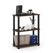 Pemberly Row Turn-S-Tube Wood 3-Tier Shelf Display Rack in Columbia Walnut