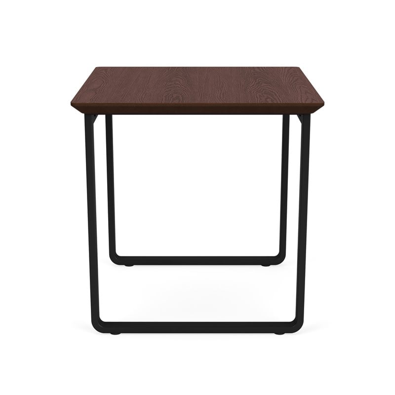 Pemberly Row Reception Waiting Room Healthcare Metal End Table in Black