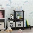 Pemberly Row Turn-N-Tube Wood 3-Tier Design Display Rack in Espresso/Black