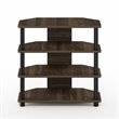 Pemberly Row Wood 4-Tier Petite TV Stand for TV up to 25