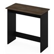 Pemberly Row Engineered Wood Simplistic Study Table in Columbia Walnut/Black