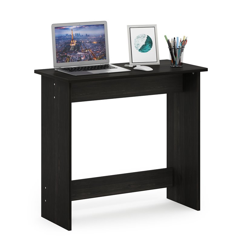 Pemberly Row Contemporary Engineered Wood Simplistic Study Table in Espresso