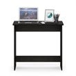 Pemberly Row Contemporary Engineered Wood Simplistic Study Table in Espresso