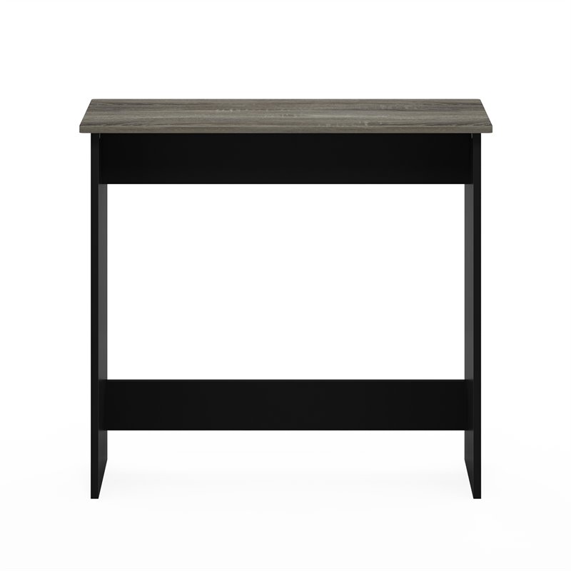 Pemberly Row Engineered Wood Simplistic Study Table in French Oak Gray/Black
