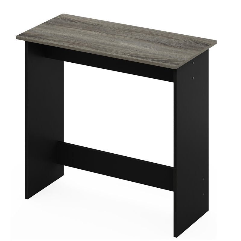 Pemberly Row Engineered Wood Simplistic Study Table in French Oak Gray/Black