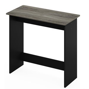 Pemberly Row Engineered Wood Simplistic Study Table in French Oak Gray/Black
