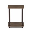 Pemberly Row Engineered Wood Simplistic End Table in Walnut/Brown (Set of 2)