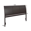 Pemberly Row Portland King Sleigh Wood Headboard in Espresso