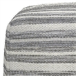 Pemberly Row Contemporary Square Square Woven Pouf in Black Melange and White