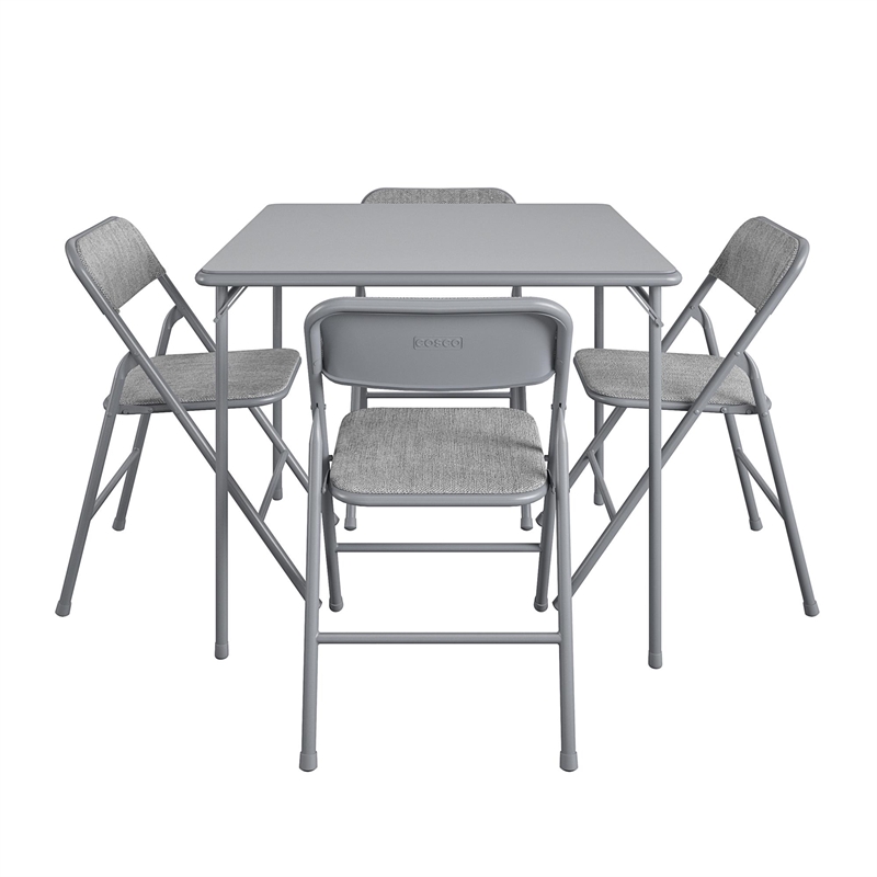 Pemberly Row 5-Piece Folding Fabric Dining Set & 34