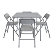 Pemberly Row 5-Piece Folding Fabric Dining Set & 34
