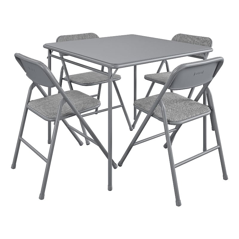 Pemberly Row 5-Piece Folding Fabric Dining Set & 34