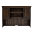 Pemberly Row Executive Hutch With Wood Doors Two Drawers Fully Assembled Brown
