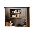 Pemberly Row Executive Hutch With Wood Doors Two Drawers Fully Assembled Brown