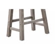 Pemberly Row Wood Saddle Counter Height Stool Storm Gray Wire-Brush (Set of 2)