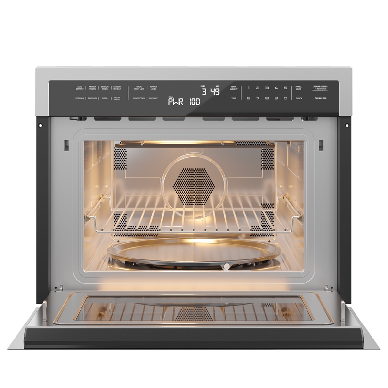 Pemberly Row 24 in. Stainless Steel Convection Oven with Microwave 1.5 cu. ft.