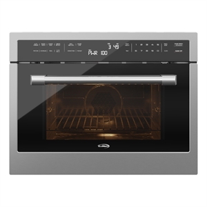 Pemberly Row 24 in. Stainless Steel Convection Oven with Microwave 1.5 cu. ft.