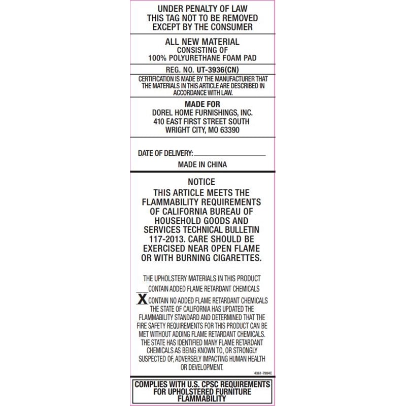 Pemberly Row 5-Piece Folding Fabric Dining Set & 34