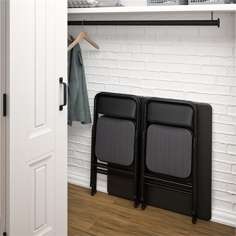 Pemberly Row 5-Piece Folding Fabric Dining Set & 34