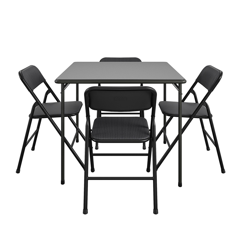 Pemberly Row 5-Piece Folding Fabric Dining Set & 34