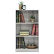Pemberly Row Engineered Wood 3-Tier Bookcase Storage Shelves in French Oak Gray
