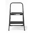 Pemberly Row 2-Step Modern Metal Gray Household Folding Step Stool Reach Height