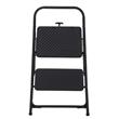 Pemberly Row 2-Step Modern Metal Gray Household Folding Step Stool Reach Height