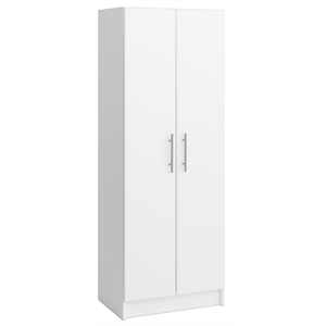 Pemberly Row White Engineered Wood Deep Storage Cabinet with Adjustable Shelves