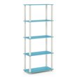 Pemberly Row Turn-S-Tube Engineered Wood 5-Tier Shelf Display Rack in Blue/White