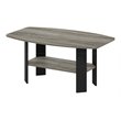Pemberly Row Engineered Wood Simple Design Coffee Table in French Oak Gray/Black
