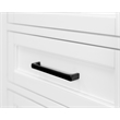 Pemberly Row Modern Wood Hutch With Doors and Desk Storage Fully Assembled White
