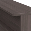 Pemberly Row 60W x 30D Reception Desk with Shelf in Storm Gray - Engineered Wood