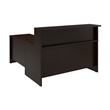 Pemberly Row 60W x 72D L-Shaped Reception Desk in Mocha Cherry - Engineered Wood