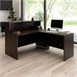 Pemberly Row 60W x 72D L-Shaped Reception Desk in Mocha Cherry - Engineered Wood