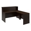 Pemberly Row 60W x 72D L-Shaped Reception Desk in Mocha Cherry - Engineered Wood