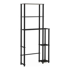 pemberly row turn-n-tube toilet space saver with 5 shelves in espresso/black