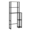 Pemberly Row Turn-N-Tube Toilet Space Saver with 5 Shelves in Espresso/Black