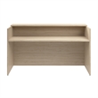 Pemberly Row Reception Desk with Shelf in Natural Elm - Engineered Wood